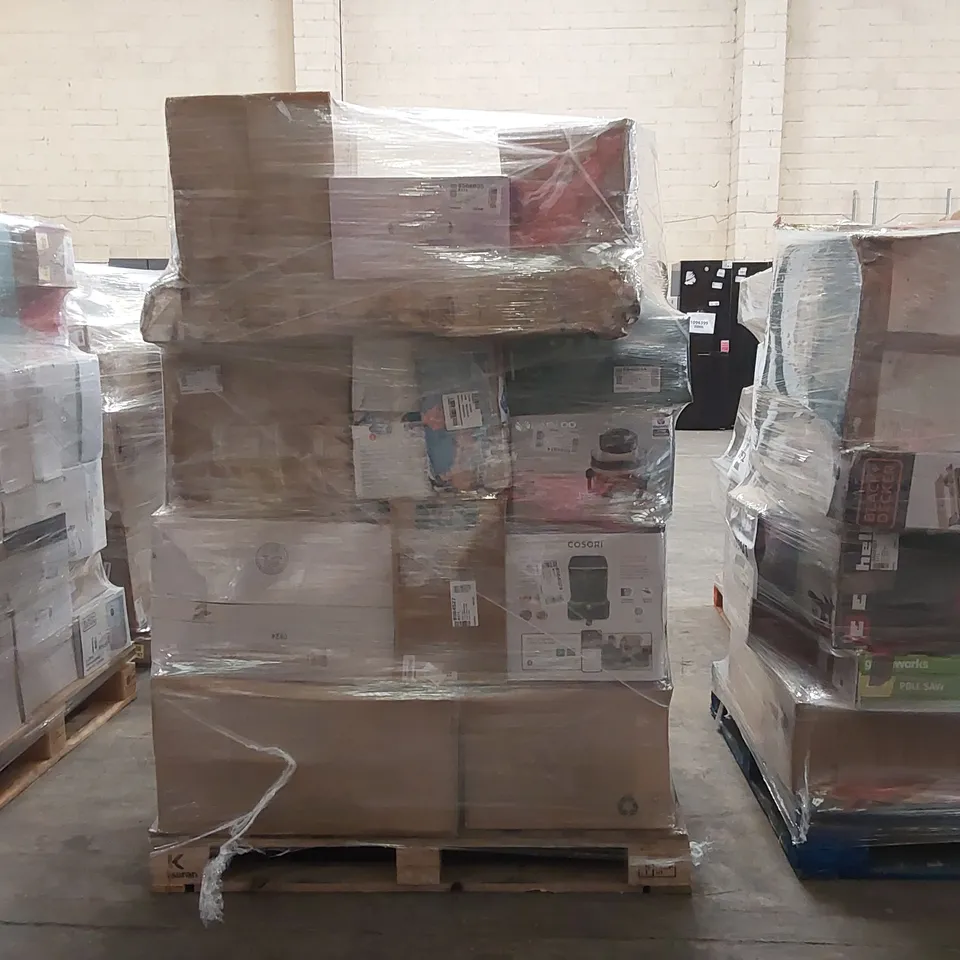 PALLET OF APPROXIMATELY 25 UNPROCESSED RAW RETURN HOUSEHOLD AND ELECTRICAL GOODS TO INCLUDE;