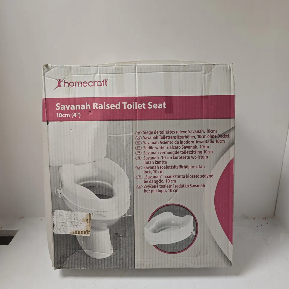 BOXED HOMECRAFT SAVANAH RAISED TOILET SEAT (10CM)