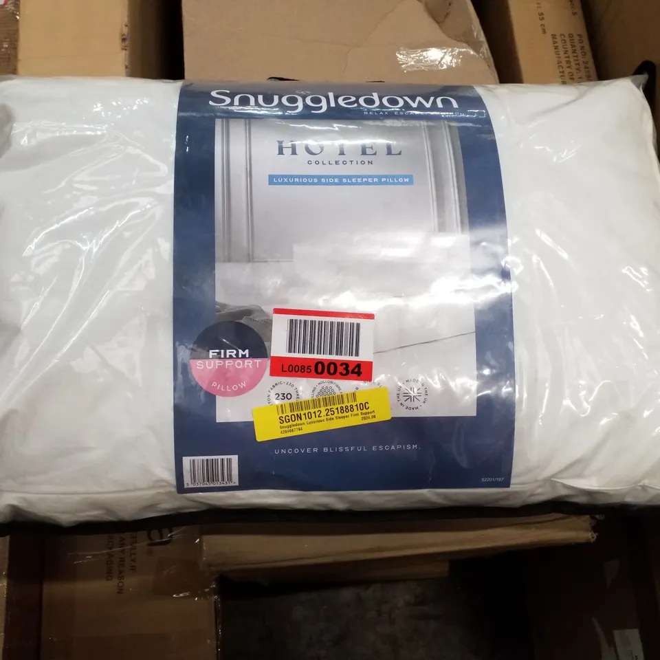 BAGGED SNUGGLEDOWN SIDE SLEEPER FIRM SUPPORT PILLOW