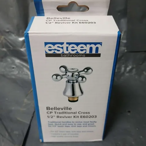 BOXED ESTEEM BATHROOMS BELLEVILLE CP TRADITIONAL CROSS 1/2" REVIVER KIT