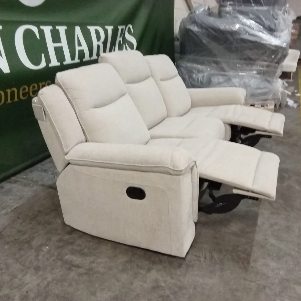 MIRO 3 SEATER MANUAL FABRIC RECLINER SOFA RRP £999
