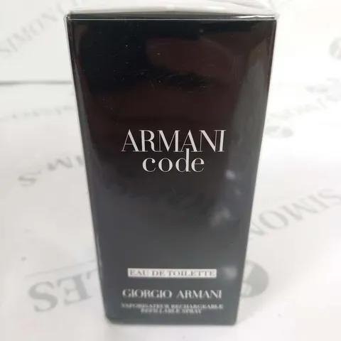 BOXED AND SEALED ARMANI CODE EAU DE TOILETTE GIORGIO ARMANI 75ML