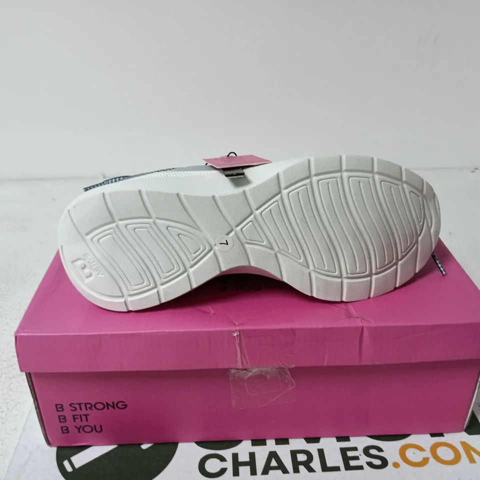 B ACTIVE GREY TRAINERS SIZE 7 BOXED