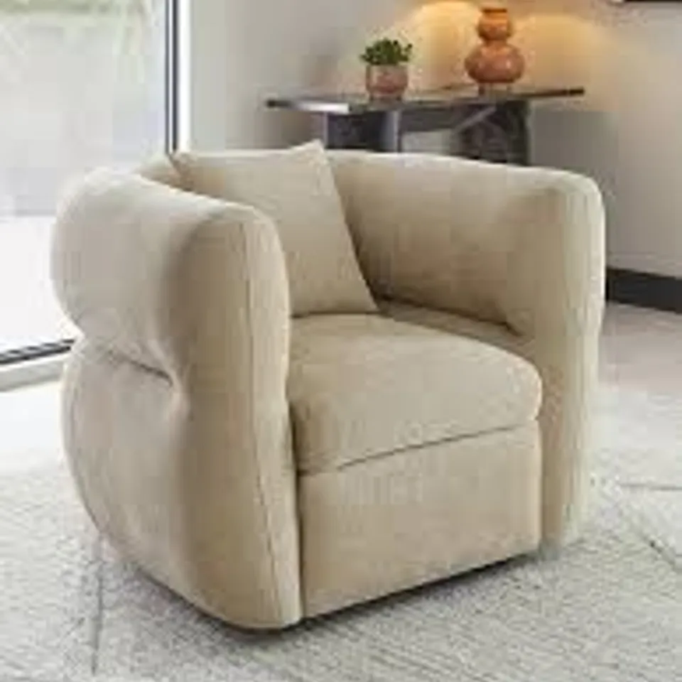 BOXED BAYSWATER ACCENT SWIVEL CHAIR - NATURAL (1 BOX) RRP £299