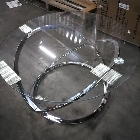 RHIANNON ABSTRACT COFFEE TABLE - CHROME
