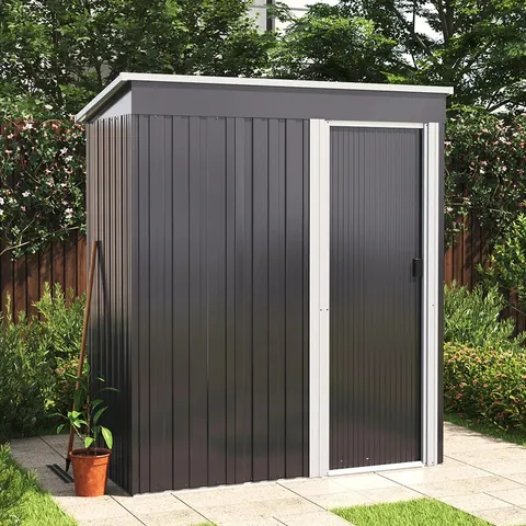 BOXED SENGA 5FT. WX 2.5 FT. D METAL PENT TOOL SHED GARDEN SHED - ANTHRACITE (1 BOX)