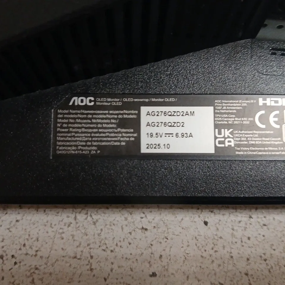 AOC AGON AG276QZD2AM GAMING MONITOR