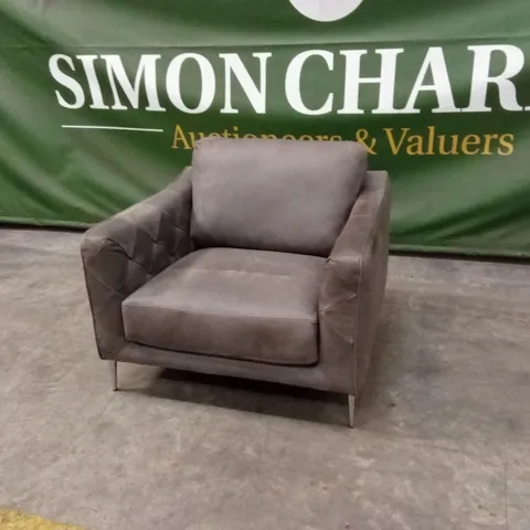 QUALITY DESIGNER ITALIAN MADE ARES LEATHER ARMCHAIR
