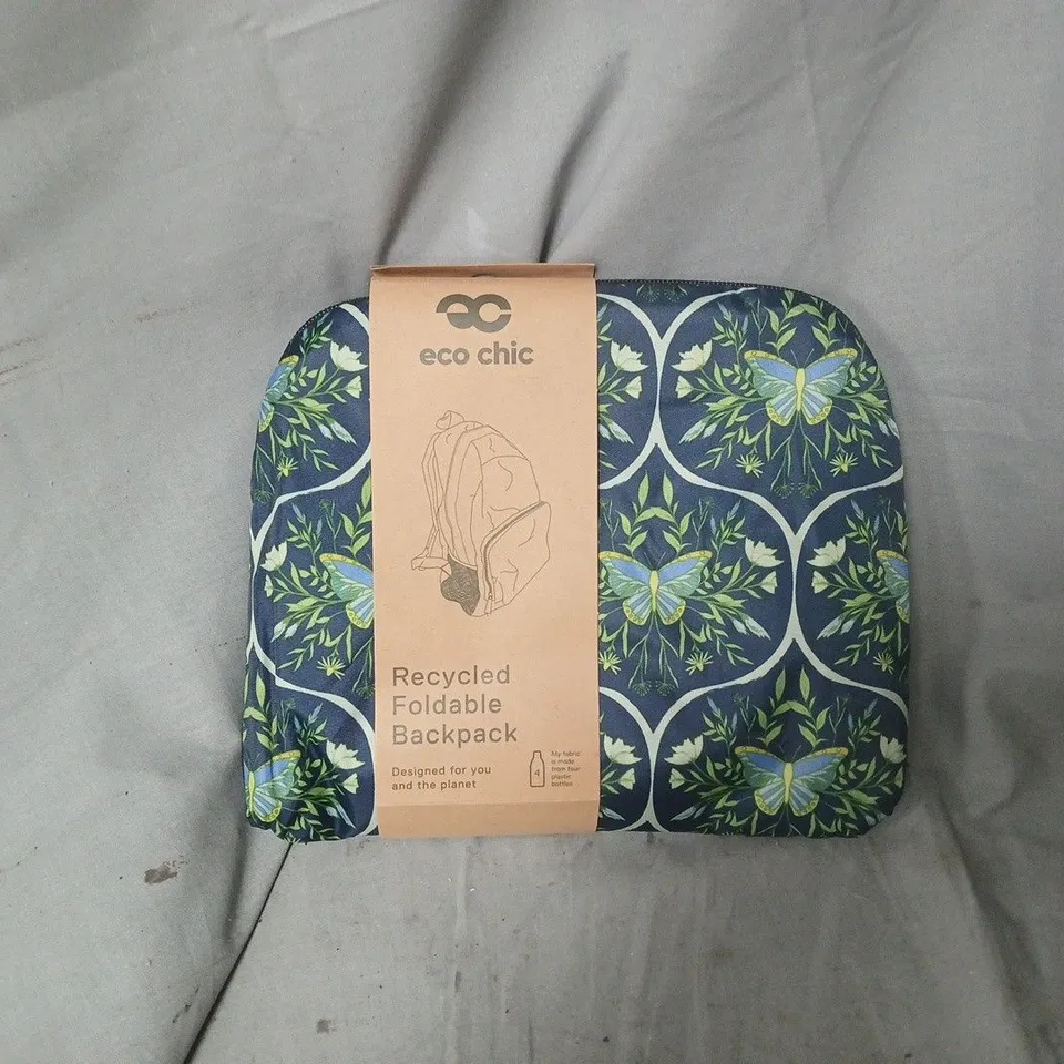 ECO CHIC RECYCLED FOLDABLE BACKPACK
