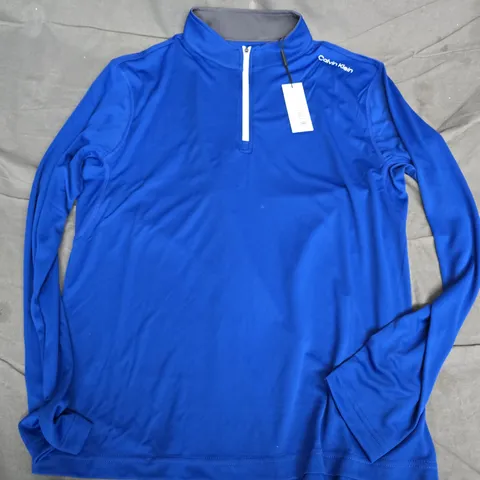 CALVIN KLEIN GOLF BLUE QUARTER ZIP TOP – UK SIZE L (L/G)