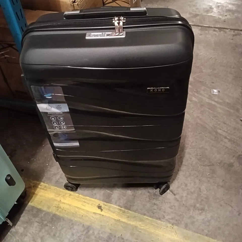 UNBOXED KEPLIN TRAVEL SUITCASE MEDIUM SIZE WITH WHEELS SECURE LOCK SYSTEM BLACK COLOUR