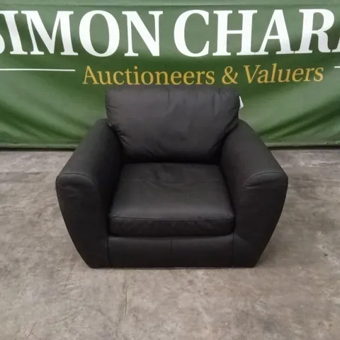 SHAY 100% LEATHER ARMCHAIR