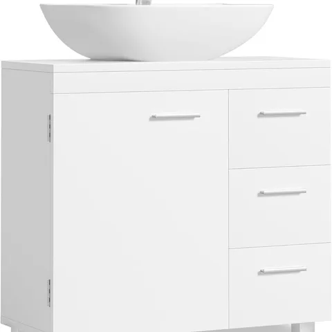 BOXED VASAGLE UNDER SINK BATHROOM CABINET, STORAGE CABINET, WITH 3 DRAWERS