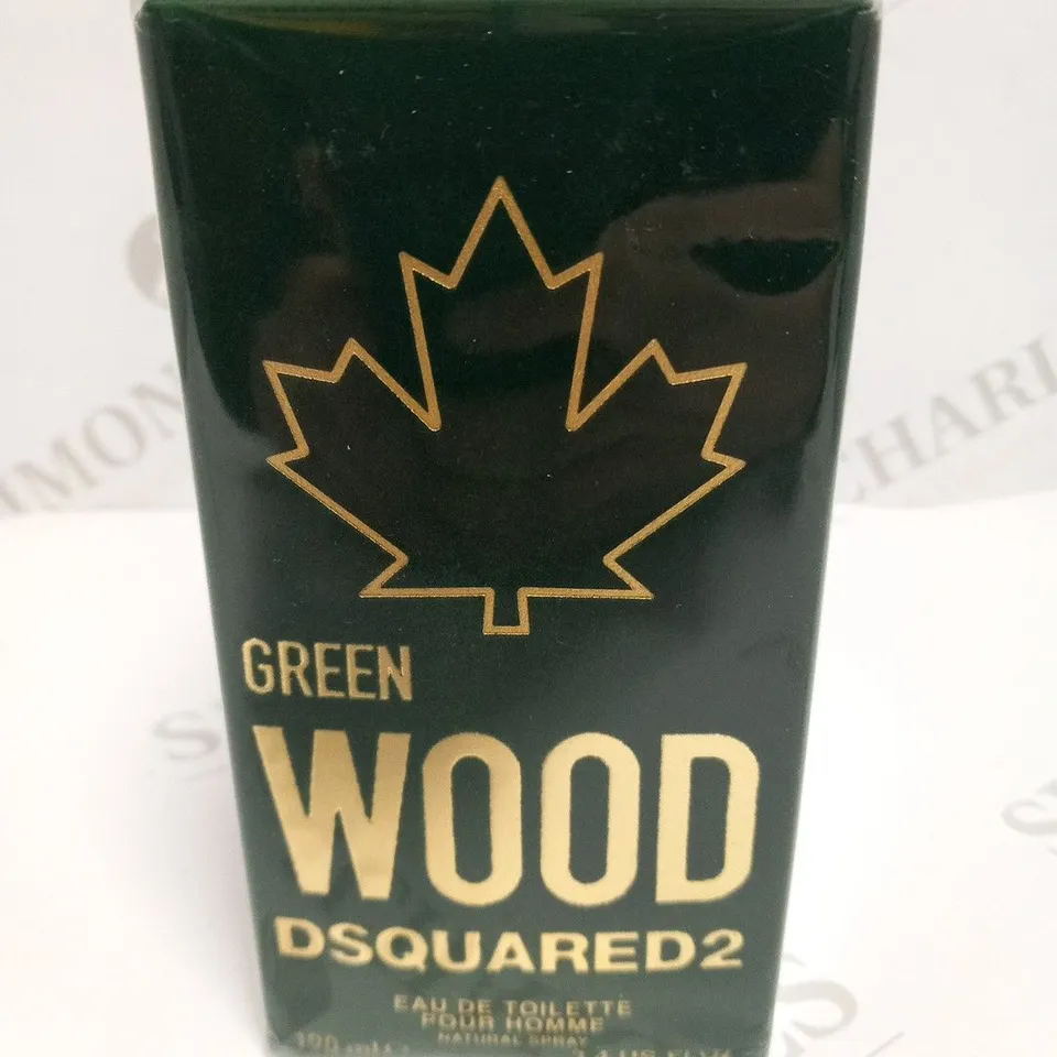 BOXED AND SEALED DSQUARED2 GREEN WOOD POUR HOMME EAU DE TOILETTE SPRAY 100ML