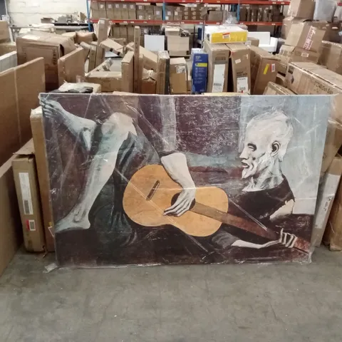 BOXED "THE OLD GUITARIST" BY PABLO PICASSO PRINT ON CANVAS