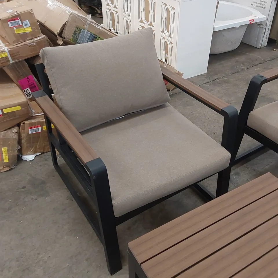 NADASHA - HEMSBY 3 PIECE SOFA SET WITH GAS ADJUST TABLE AND CUSHIONS