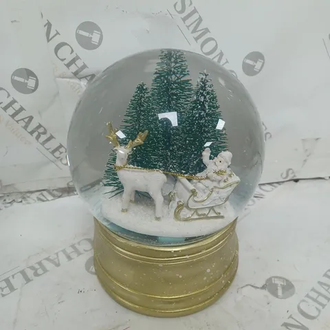 BOXED SANTA EXPRESS CHRISTMAS CHARACTER MUSICAL WATER SPINNER