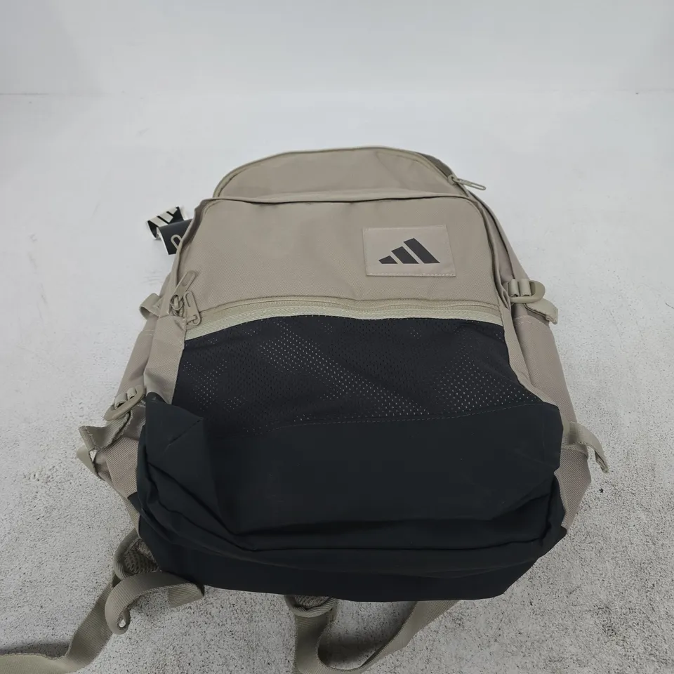 ADIDAS CREAM AND BLACK BACKPACK