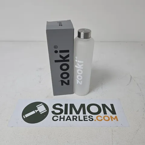 BOXED ZOOKI FROSTED GLASS BOTTLE