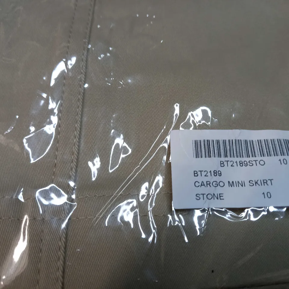 PACKAGED LUXE TO KILL STONE CARGO MINI SKIRT - SIZE 10