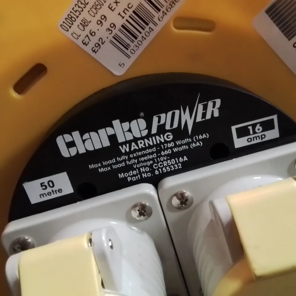CLARKE POWER 15M 16AMP POWER REEL