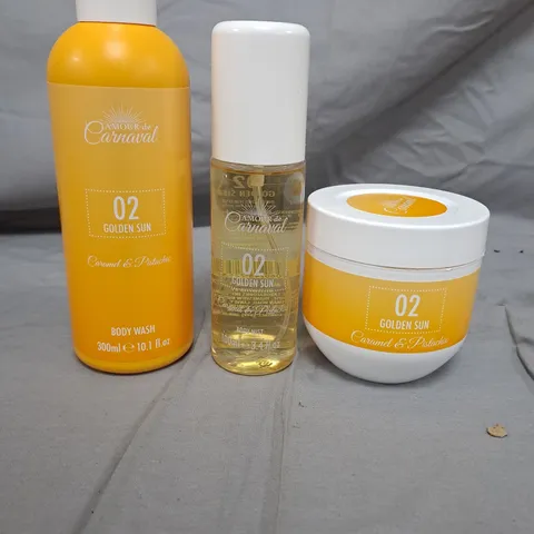 AMOUR DE CARNAVAL BODY TRIO SET – GOLDEN SUN (CARAMEL & PISTACHIO) 3-PIECE