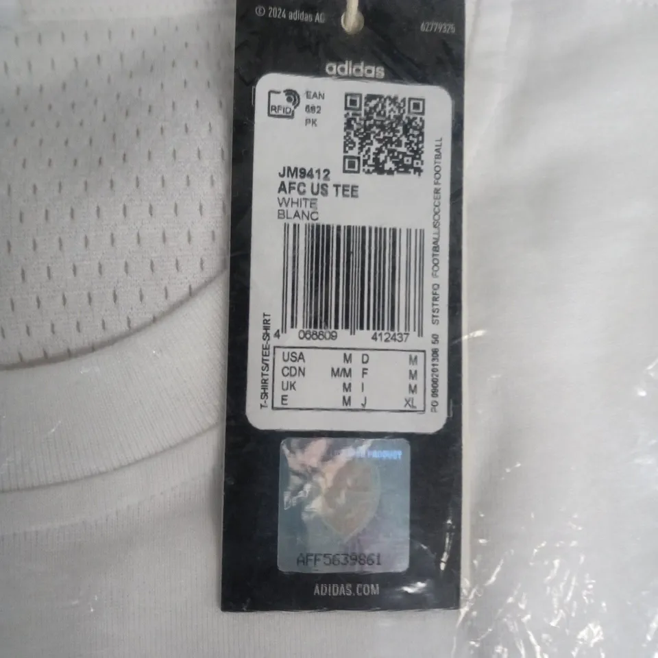 BAGGED ADIDAS ARSENAL FC US T-SHIRT – WHITE, UK SIZE M