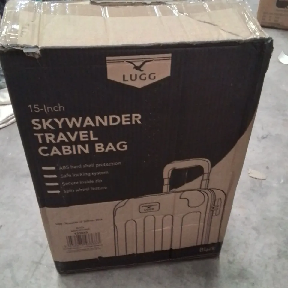 BOXED LUGG 15INCH SKYWANDER TRAVEL CABIN BAG BLACK
