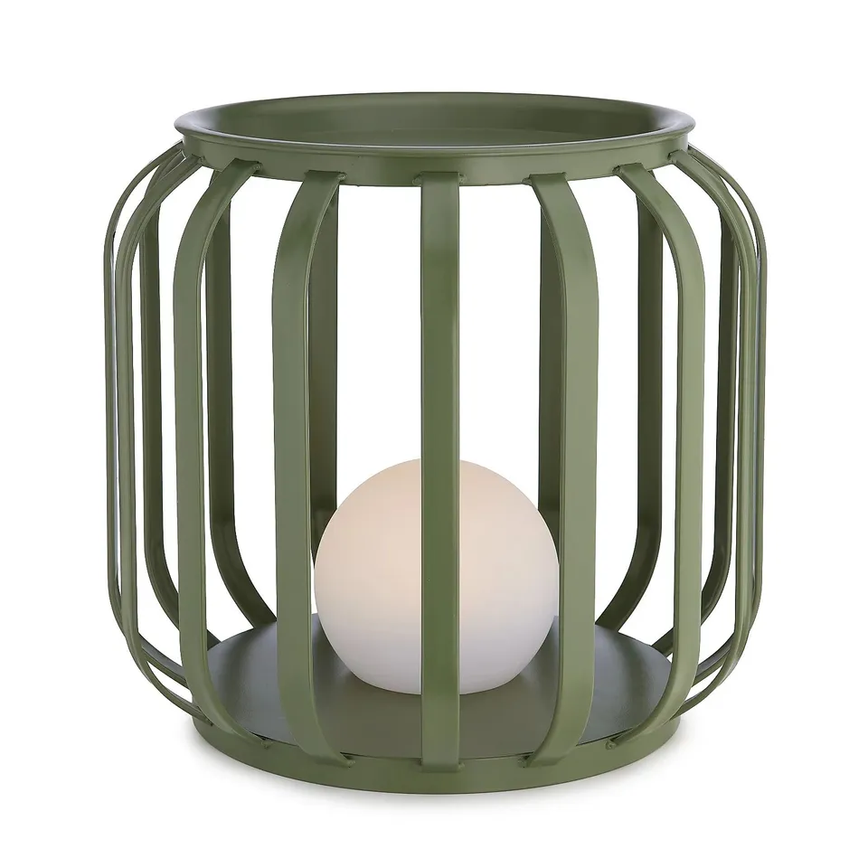 OUTLET ABODE OUTDOOR SHORT METAL PLANT STAND TABLE