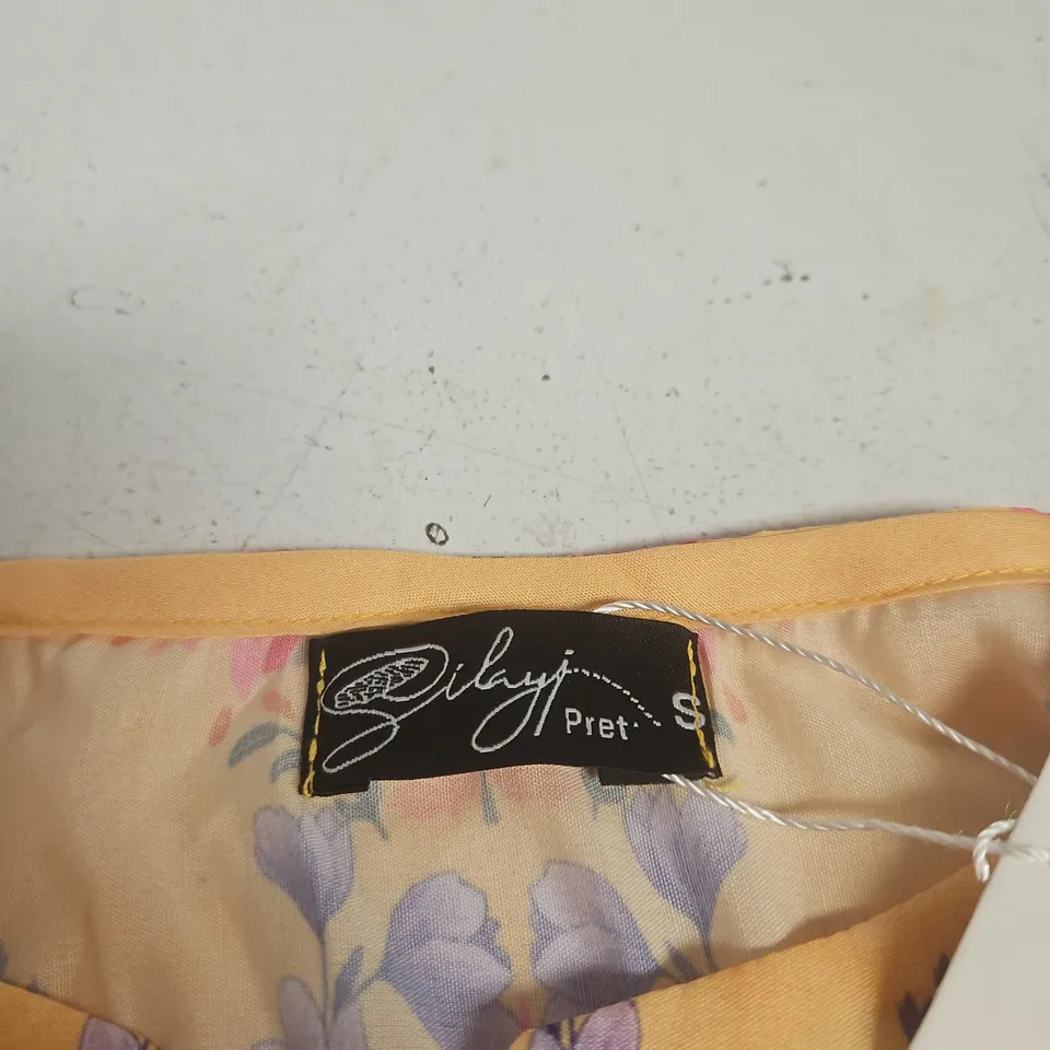 WOMEN'S YELLOW FLORAL KAFTAN – SUMMER KAFTAN, UK SIZE S