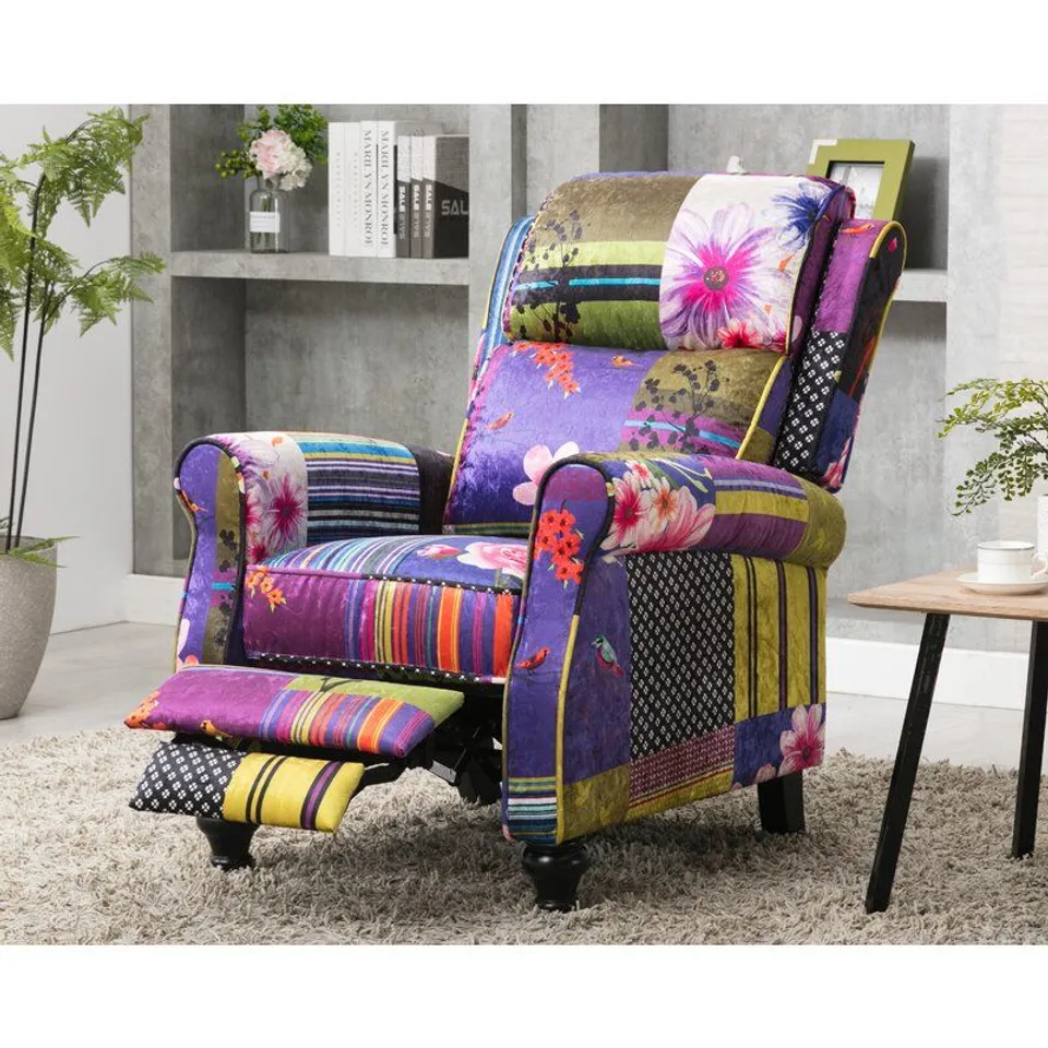 ROWENS MANUAL RECLINER UPHOLSTERY PINK