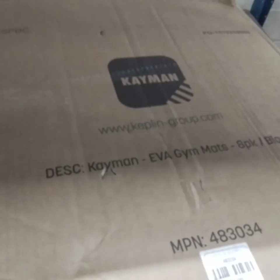BOXED KAYMAN 8PK GYM MATS BLACK