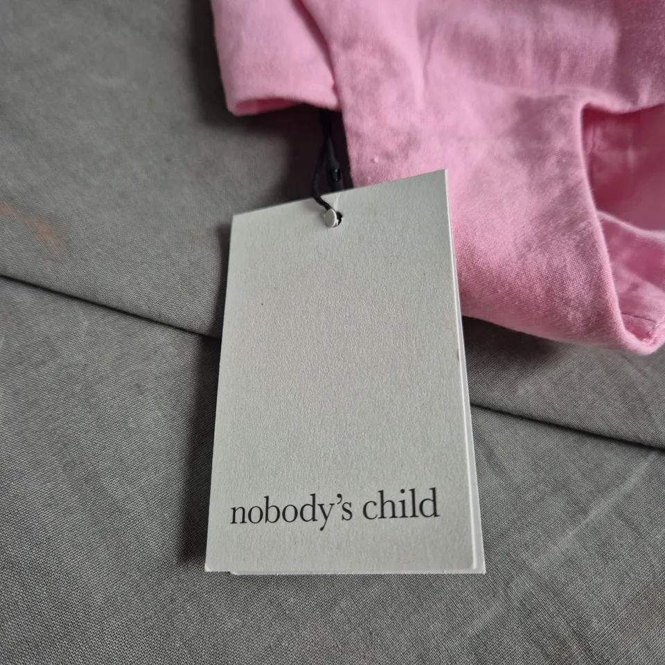 NOBODY'S CHILD PERI MINI DRESS PLAIN – PINK, UK 10