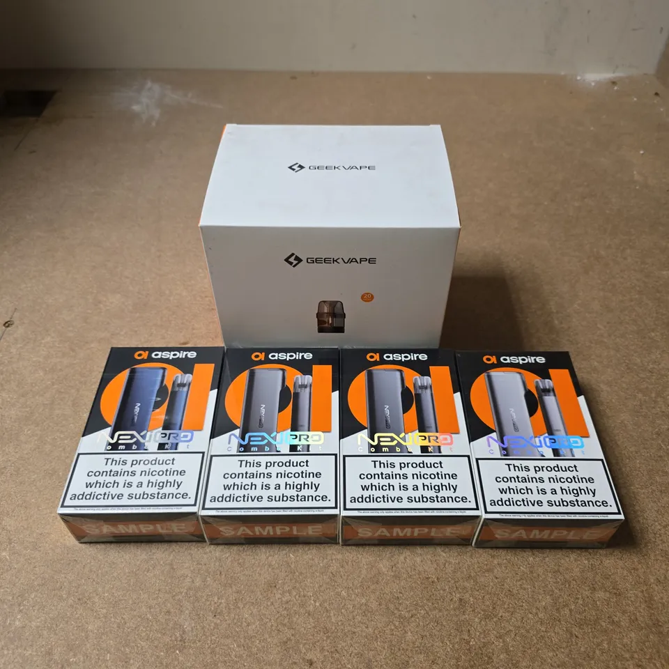 APPROXIMATELY 15 ASSORTED E-CIGARETTE PRODUCTS TO INCLUDE - ASPIRE, GEEKVAPE ETC 