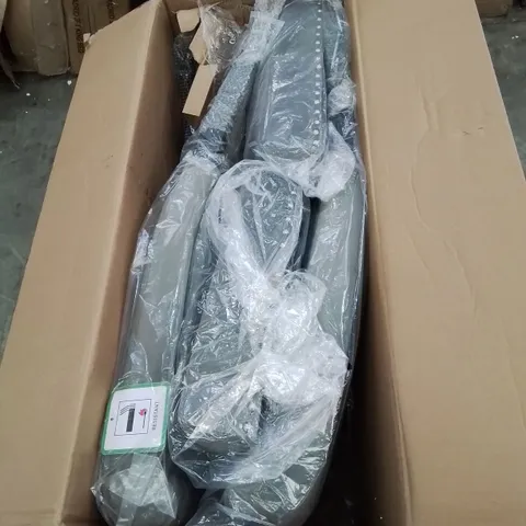 BOXED SET OF 2 HOLLOWAYVILLE TUFTED VELVET DINING CHAIR - GREY (1 BOX)