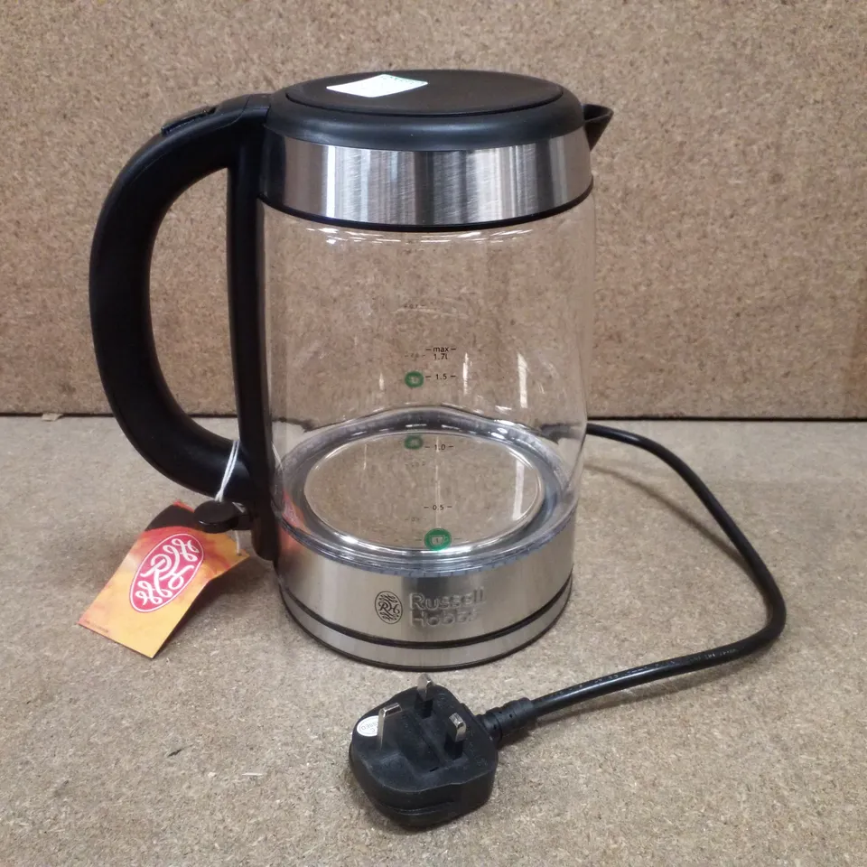BOXED RUSSELL HOBBS ILLUMINATING GLASS KETTLE