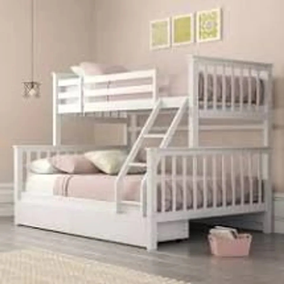 BOXED THOMPSON SINGLE TRIPLE SLEEPER BED WITH DRAWERS (5 BOXES)