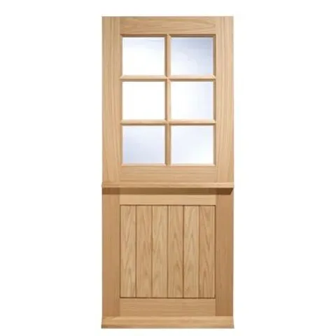 BOXED COTTAGE STABLE 6L GLAZED OAK EXTERNAL DOOR (1 BOX)