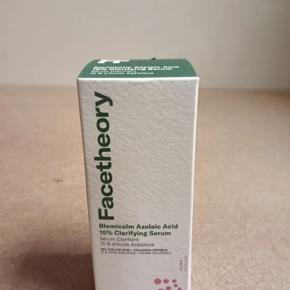 FACE THEORY BLEMICALM AZELAIC ACID 15% CLARIFYING SERUM – 30 ML BOXED