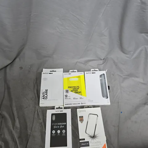 BOX OF APPROXIMATELY 150 ASSORTED PHONE CASES TO INCLUDE: VARIOUS TECH 21 CASES