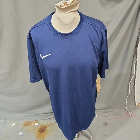 NIKE DRI-FIT MEN'S FOOTBALL/SOCCER SLIM FIT T-SHIRT – BLUE (LG)