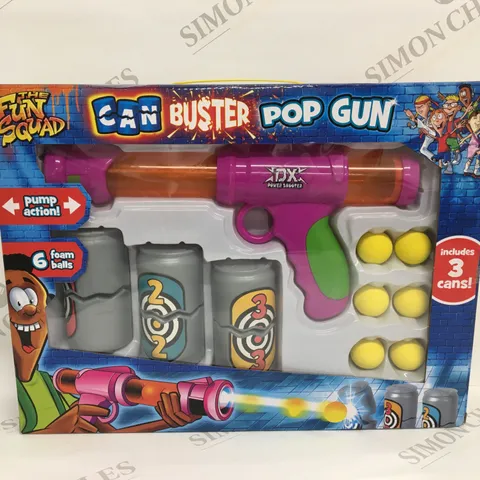 BOXED THE FUN SQUAD CAN BUSTER POP GUN