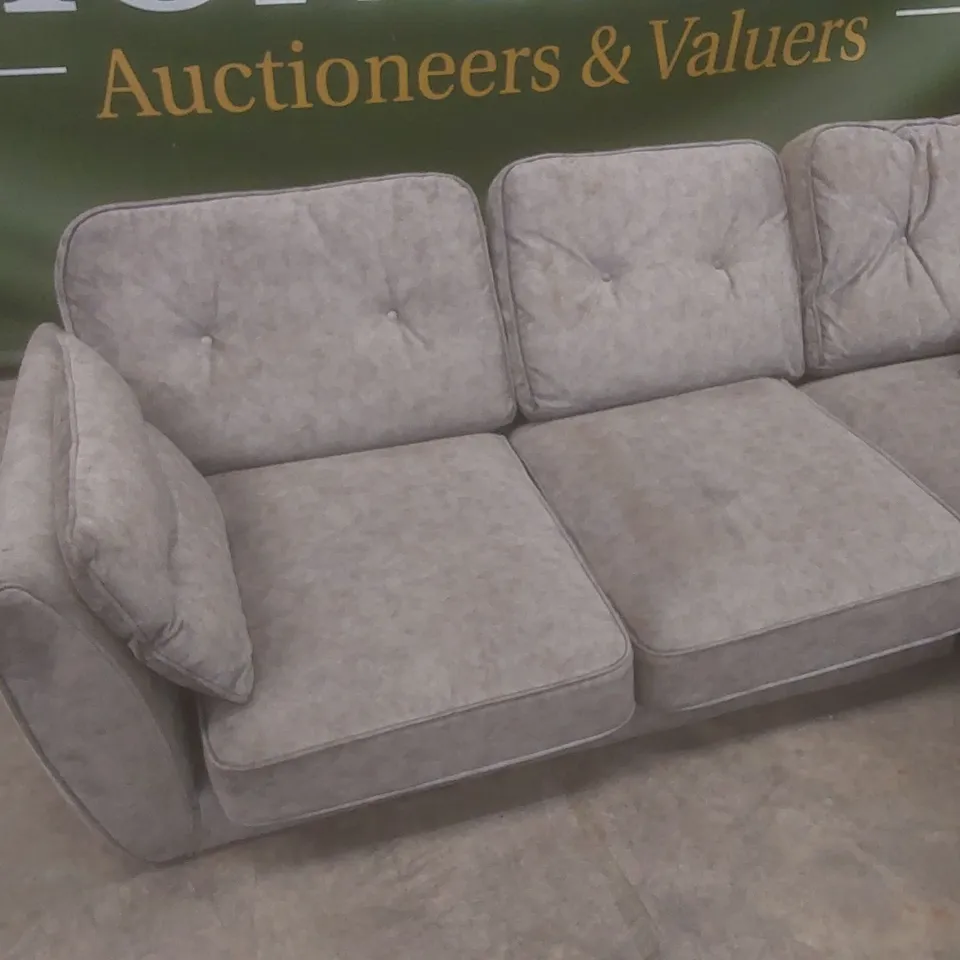 DESIGNER FABRIC UPHOLSTERED CORNER CHAISE SOFA 