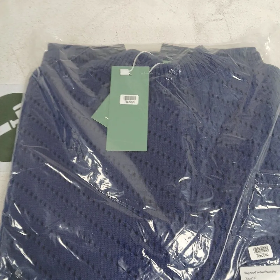 LA MAREY LADIES KNITTED JUMPER DARK BLUE SIZE L