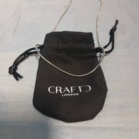 CRAFTD LONDON SILVER-TONE SNAKE CHAIN NECKLACE