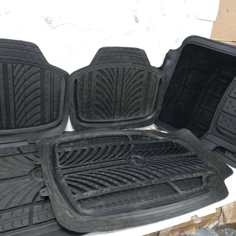 ASSORTED CAR MATS OF VARIOUS TYPES AND DESIGNS