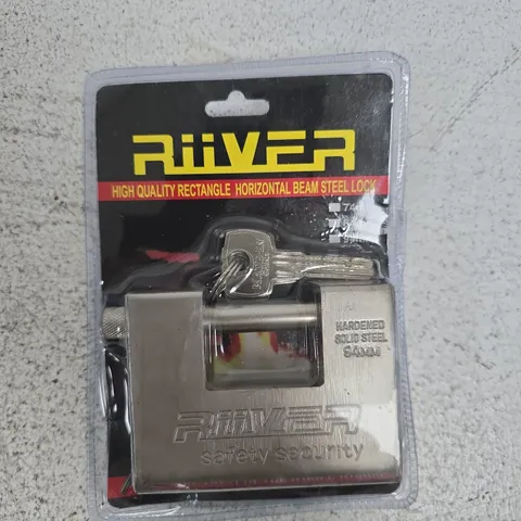 RIVER HARDENED SOLID STEEL PADLOCK