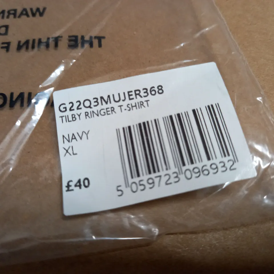 PRETTY GREEN TILBY RINGER T-SHIRT IN NAVY - XL