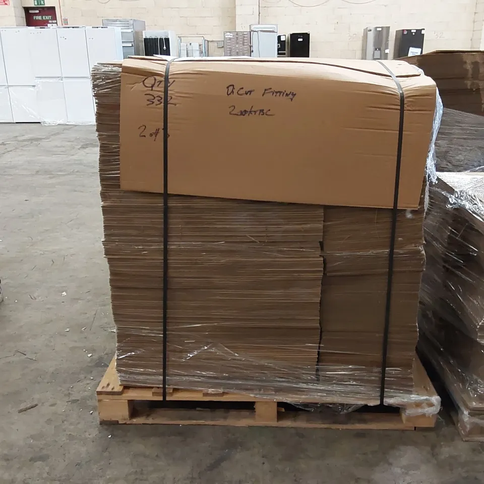 PALLET OF APPROXIMATELY 332X ASSORTED CARDBOARD BOXES (SIZES UNSPECIFIED)