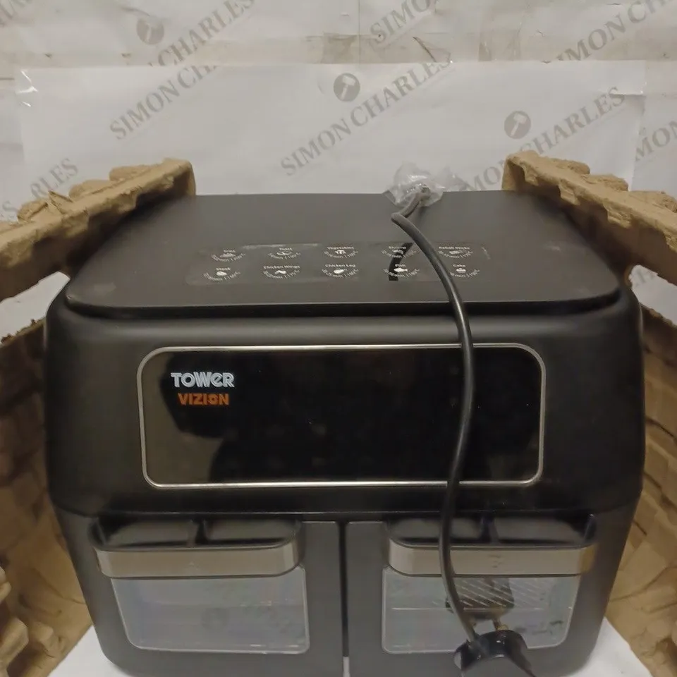 TOWER T17102, VORTX VIZION DUAL COMPARTMENT 11L AIR FRYER OVEN